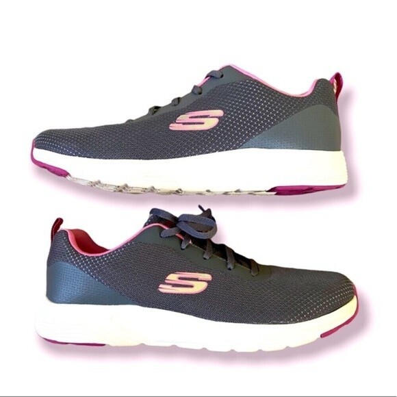 Skechers memory foam pink and grey shoes size 9.5 - Picture 1 of 8